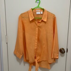 Chico’s no-iron linen blouse.